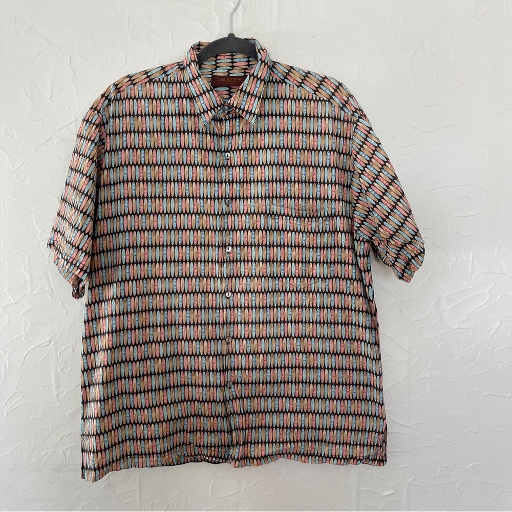 Tori Richard Honolulu Hawaiian Button Down Shirt. Mens size Large L